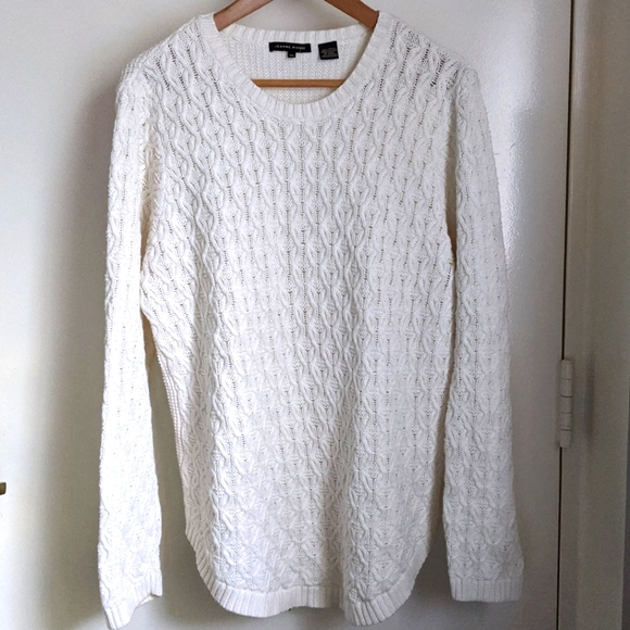 Jeanne Pierre Cream Beige 100% Cotton Sweater XL - Picture 10 of 16